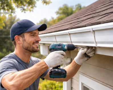 Gutter installation — professional installer
